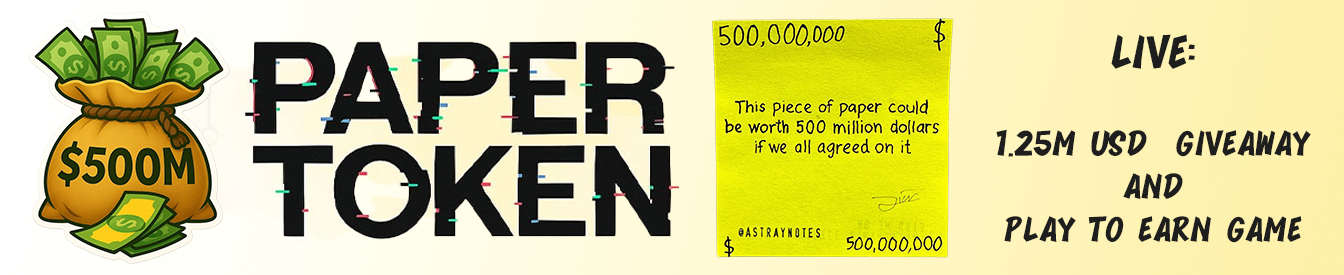 $500M piece of paper profile banner