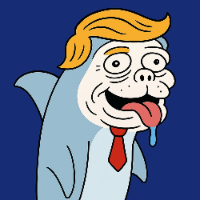 Trump Retarded Dolphin Dog