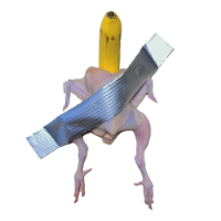 Chicken Banana Taped Wall