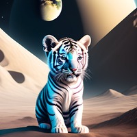 BABY WHITE TIGER MOON