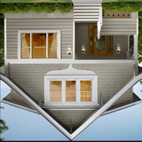 Upside Down House Coin