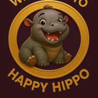 happy hippo