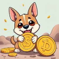 dog holding crypto wealth