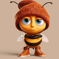 bee wif hat